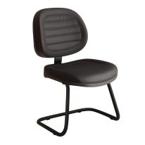 Cadeira Executiva Costurada Base em "S" PRETA - Corino Preto - 31014