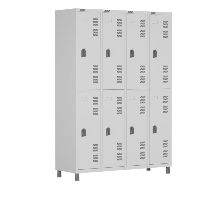 Roupeiro LOCKER de Aço c/ 08 PORTAS GRANDES – 1,90×1,28×0,40m – CZ/CZ – W3 – 11015 CONEXÃO MÓVEIS 2