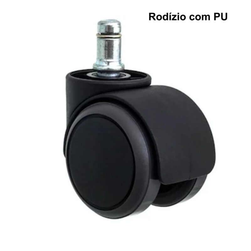 Rodízios para Cadeira com “PU” – Preto – 87705 CONEXÃO MÓVEIS 2