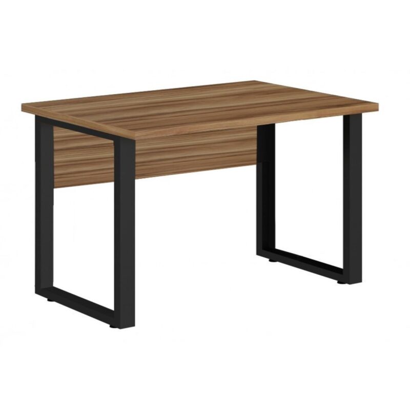 Mesa Escritório PÉ QUADRO 1,50×0,60m -S/ Gavetas – NOGAL SEVILHA/PRETO – 24472 CONEXÃO MÓVEIS 2