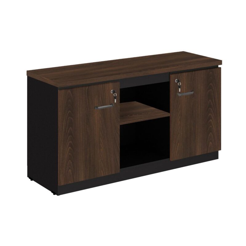 Armário Baixo Credenza – 1,35×0,72X0,45m MARSALA / PRETO – 51010 CONEXÃO MÓVEIS 2