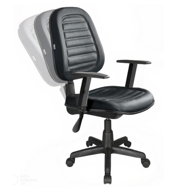 Cadeira Diretorzinha Back System Costurado C/ Braços Reguláveis – Cor Preto 32996 CONEXÃO MÓVEIS 2