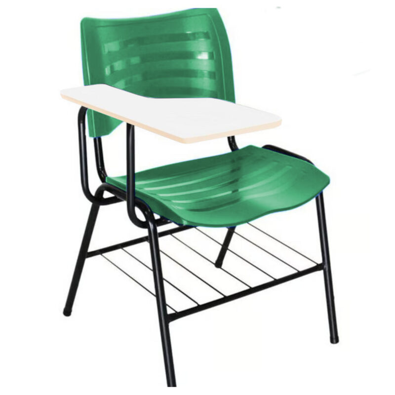 Cadeira Universitária Plástica Prancheta MDF – COR VERDE – PMD – 34012 CONEXÃO MÓVEIS 2