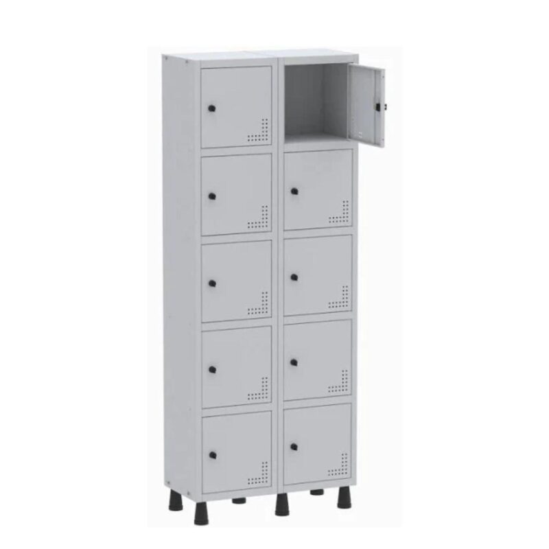 Roupeiro de Aço Montável PAM com 10 Portas Pequenas – 1,80×0,69×0,32m – CZ/CZ – PANDIN – 74210 CONEXÃO MÓVEIS 2