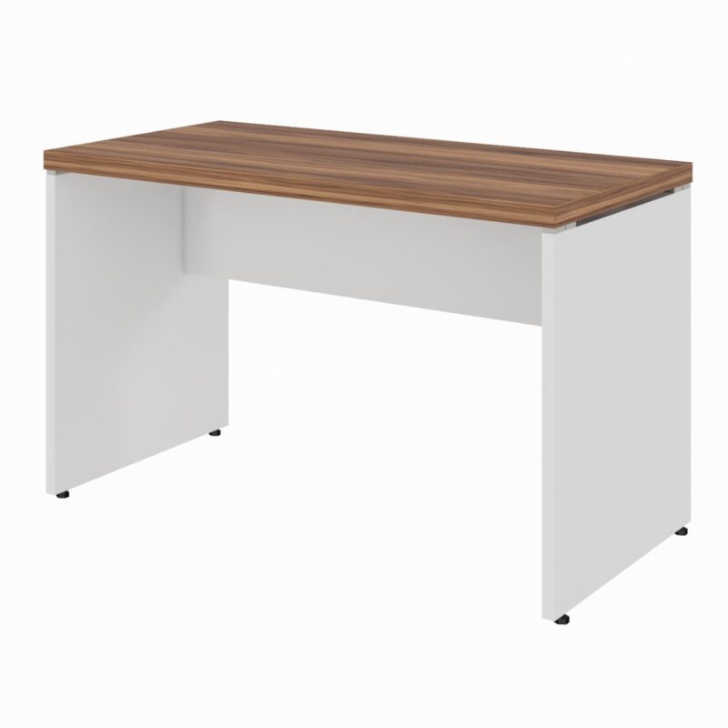 Mesa de Escritório 1,20×0,60m S/ Gaveta – NOGAL SEVILHA/BRANCO – 34305 CONEXÃO MÓVEIS 2