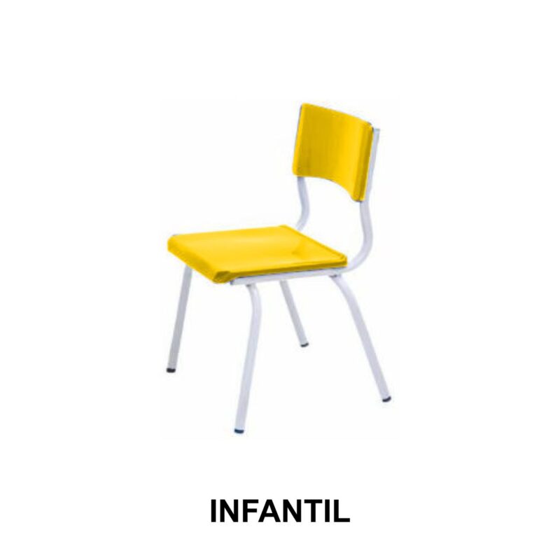 Cadeira ESCOLAR Infantil – Cor AMARELO – 41099 CONEXÃO MÓVEIS 2